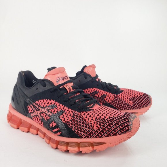 Asics GEL-QUANTUM 360 Knit Peach Red Black Women Size 6.5 Running Shoe T778N - Picture 2 of 16
